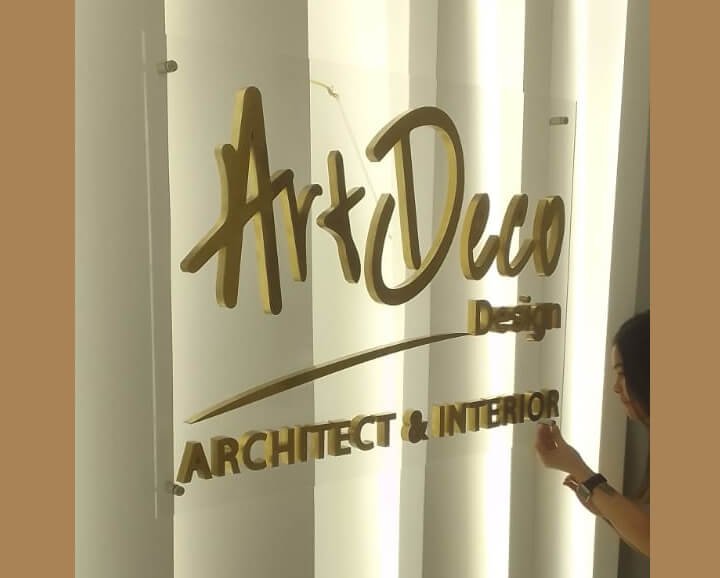 SS Brushed Finished Gold / Silver Sign – gallery image 3