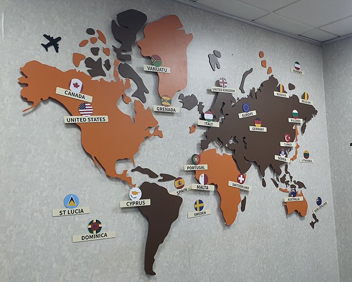 3d Acrylic World Map