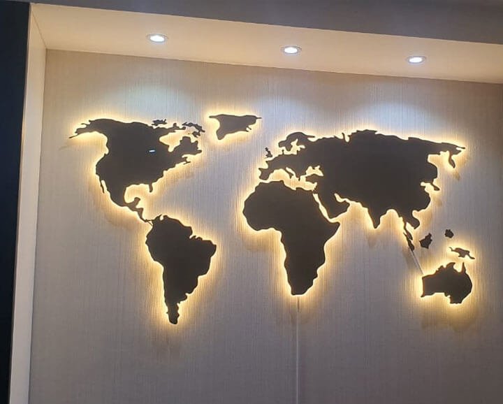 Custom 3D Wall Map – gallery image 2