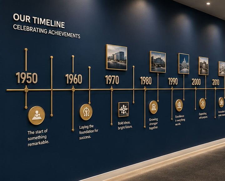 3d Corporate Timeline Wall – gallery image 3