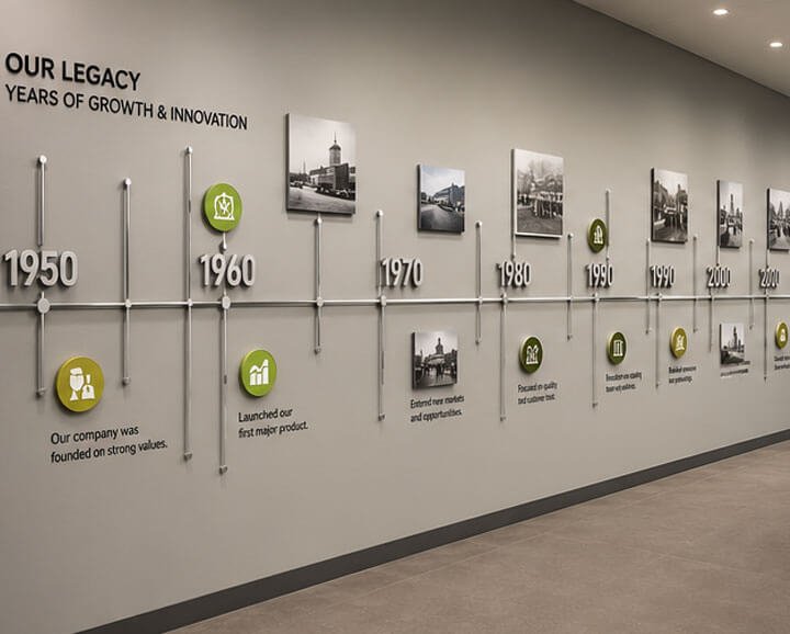 3d Corporate Timeline Wall – gallery image 4
