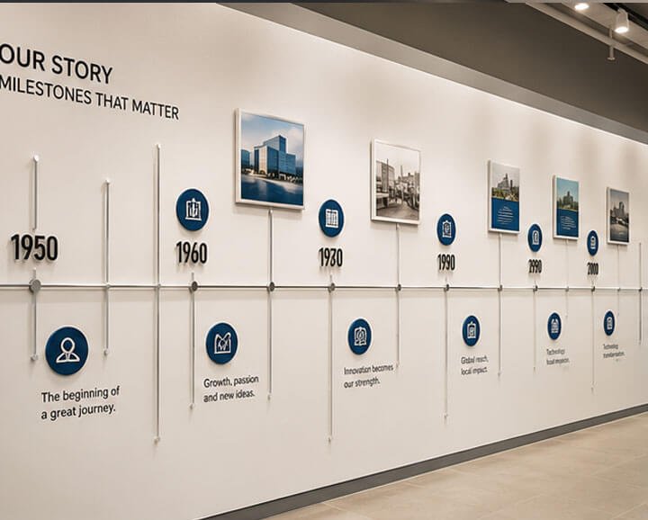 3d Corporate Timeline Wall – gallery image 5