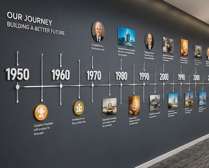 3d Corporate Timeline Wall – gallery image 6
